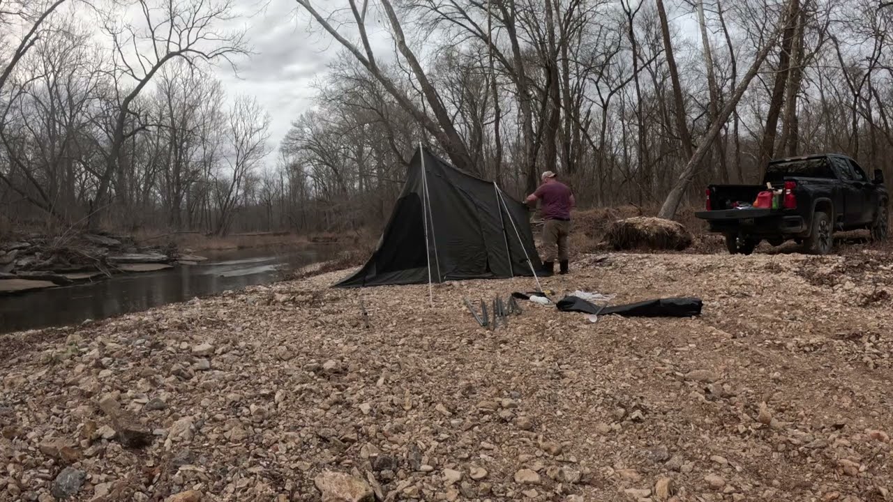 First Hot Tent Camping Trip In The Kodiak 12x12 Canvas Tent