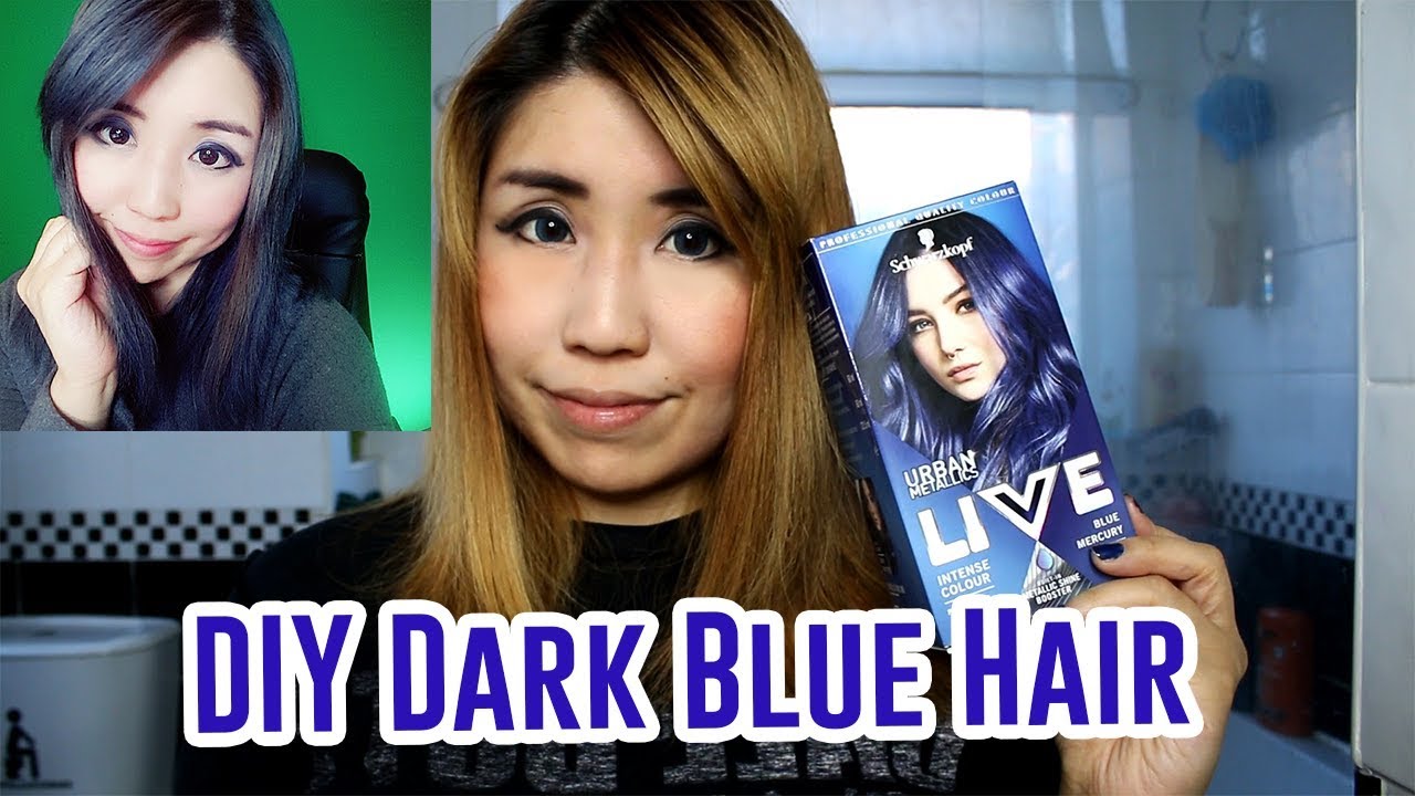 Краслю волосы в ТЕМНО-СИНИЙ цвет краской Schwarzkopf Live Intense Color Blue Mercury.