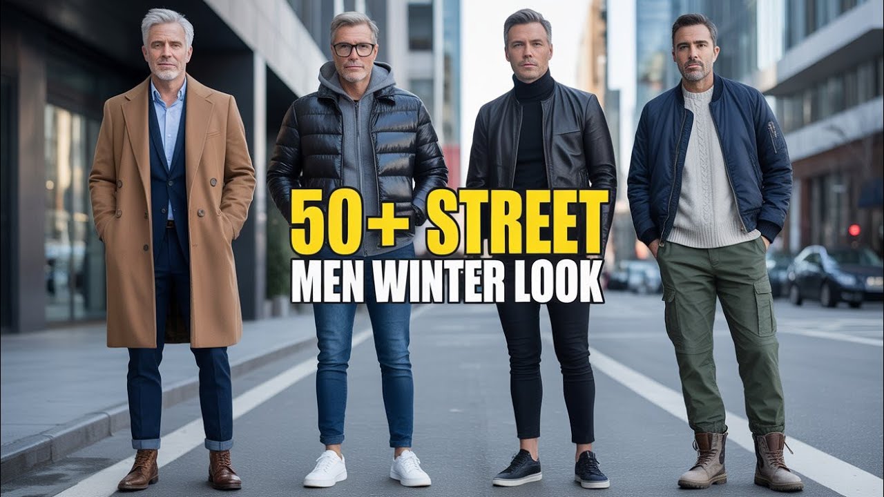 50+ Men Street Winter Look | Stylish Winter Outfits for Mature Men