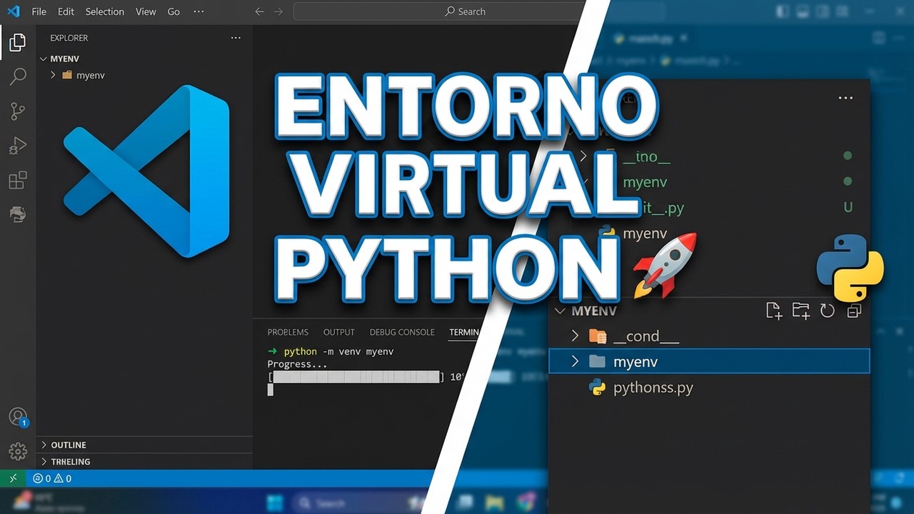 como CREAR un ENTORNO VIRTUAL en visual studio code PYTHON 🚀