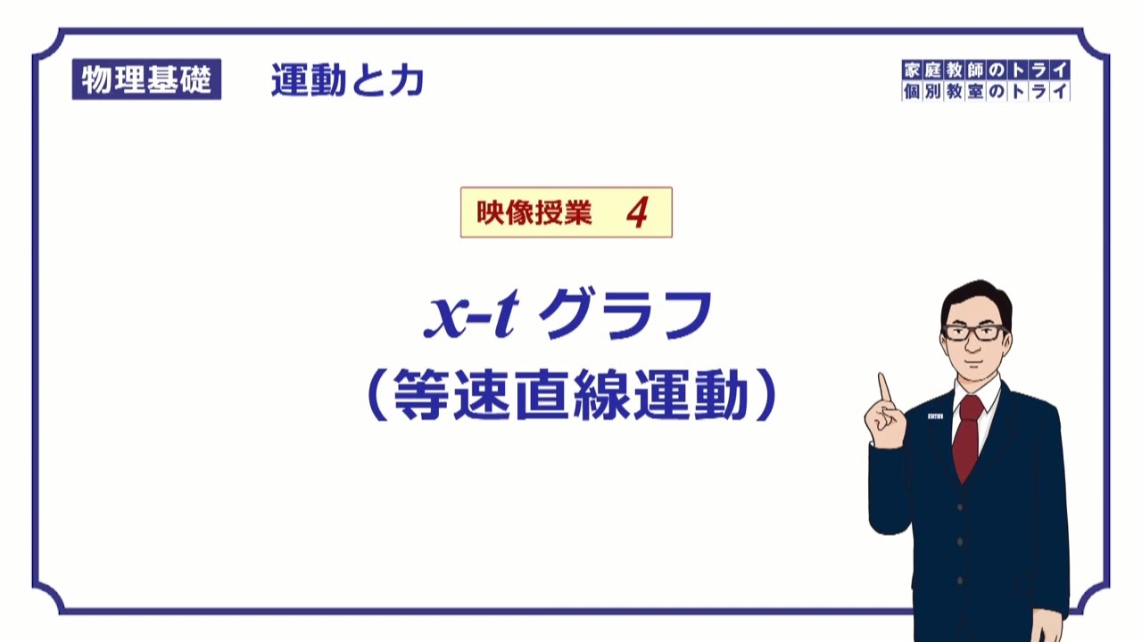 【物理基礎】　運動と力04　等速直線運動のグラフ②　（１２分）