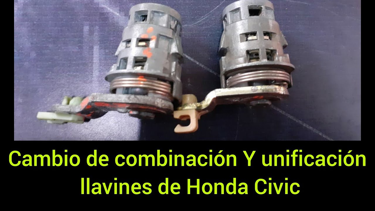 CAMBIO DE COMBINACIÓN Y UNIFICACIÓN DE LLAVÍNES HONDA CIVIC #LLAVE #CERRAJERO #LLAVÍNES #HONDA