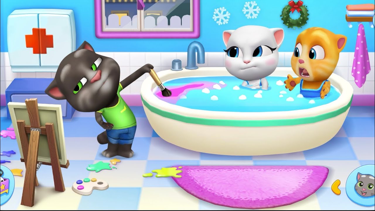 My Talking Tom Friends (iOS, Android) Gameplay Walkthrough (Outfit7) - HD | Mini Games