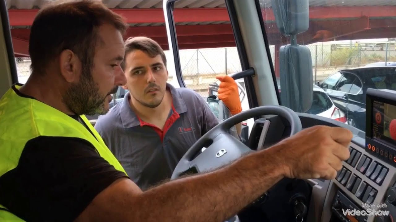 Transtel con su Volvo FE320 recolector de carga trasera. Primer capítulo