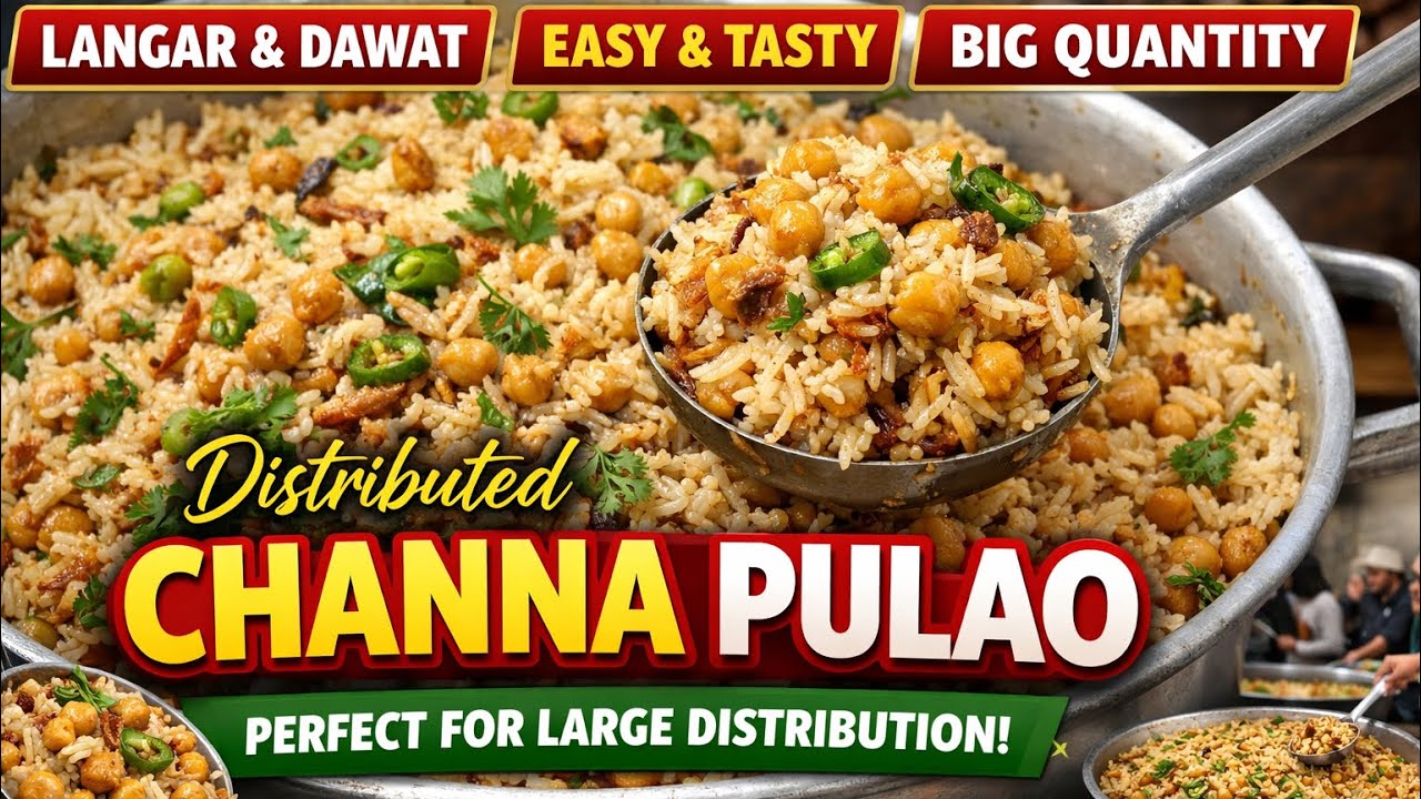 Distributed Channa Pulao Recipe |Langar Style Channay Pulao for Dawat & Charity