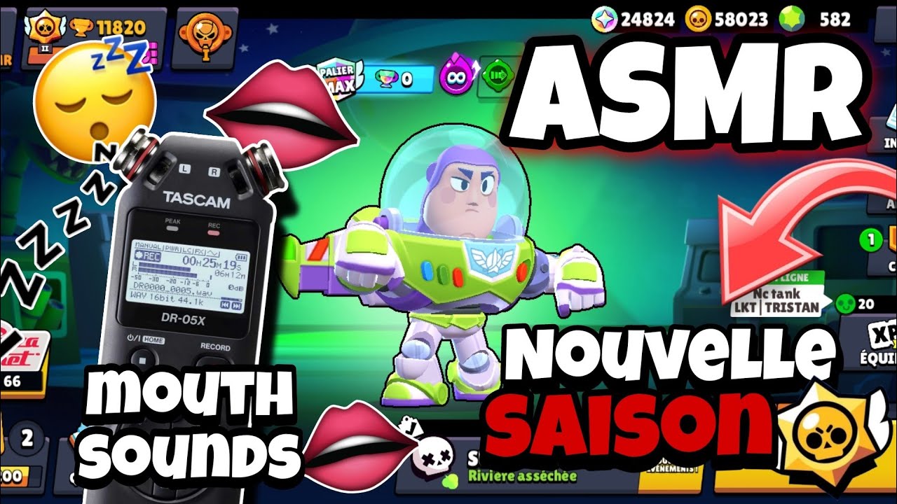 ASMR BRAWL STARS • BRUITS DE BOUCHES TRES INTENSES ET  DÉCOUVERTE NOUVELLE SAISON ! 😴💤