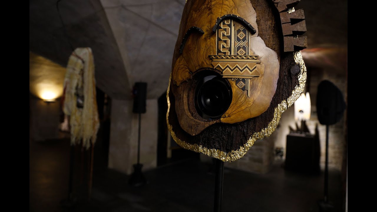 Nephilim Singing Masks exhibition by Yuval Avital installation view
