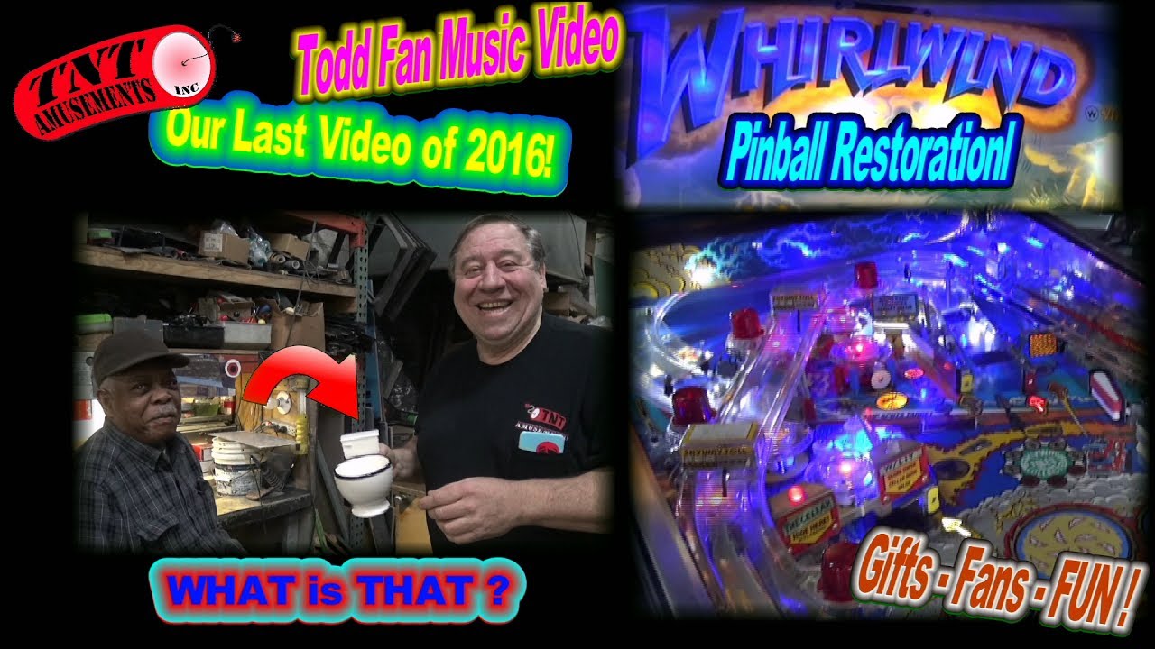 #1224 Williams WHIRLWIND Pinball Restoration & the full TNT AMUSEMENTS FAN SONG!