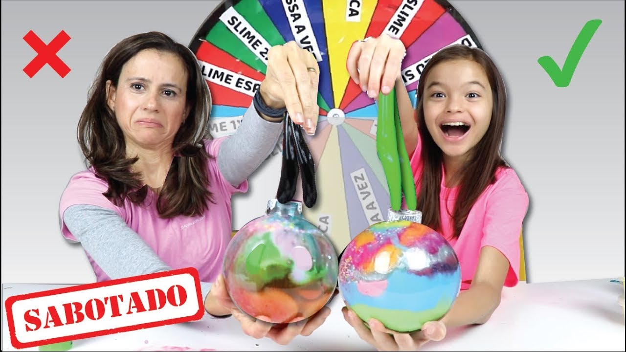 ROLETA MISTERIOSA DE SLIME SABOTADO!!! Mystery Wheel of Slime Challenge!!