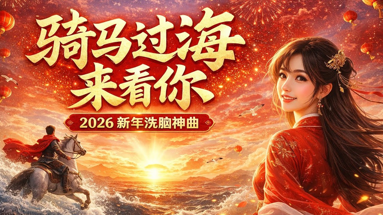 🧧 今年最上头的新年歌曲《骑马过海来看你》正式上线！一句“骑马过海来看你”，写的是奔赴，是想见，是不管多远也要团圆。这是一首国风 × 新年 × 洗脑 × 浪漫的贺岁歌，希望陪你过一个热热闹闹的新年。