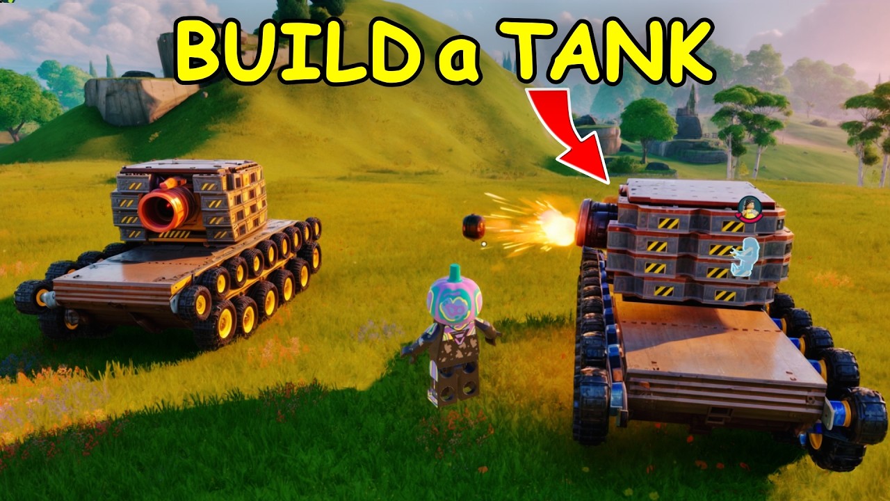 First REALISTIC Shooting TANK in Lego Fortnite - Full Building Tutorial