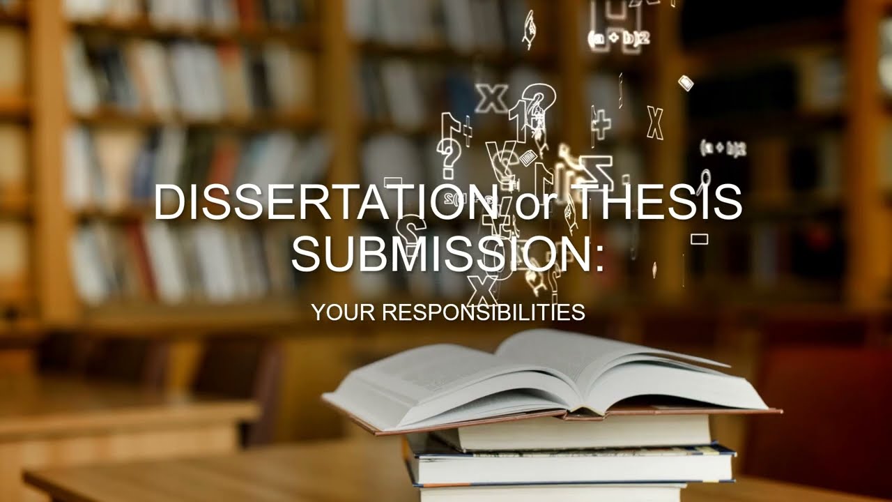 Dissertation or Thesis Workshop: Responsibilities (1 or 4)