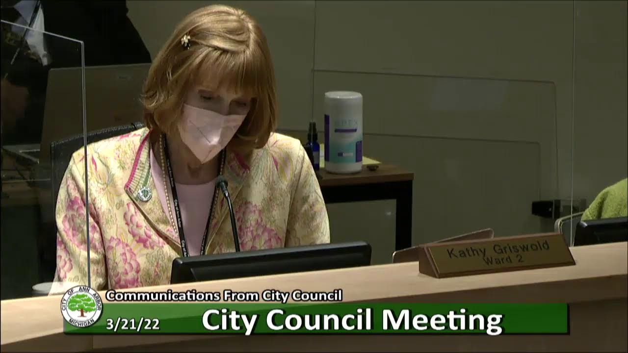 Ann Arbor City Council Meeting 3-21-22