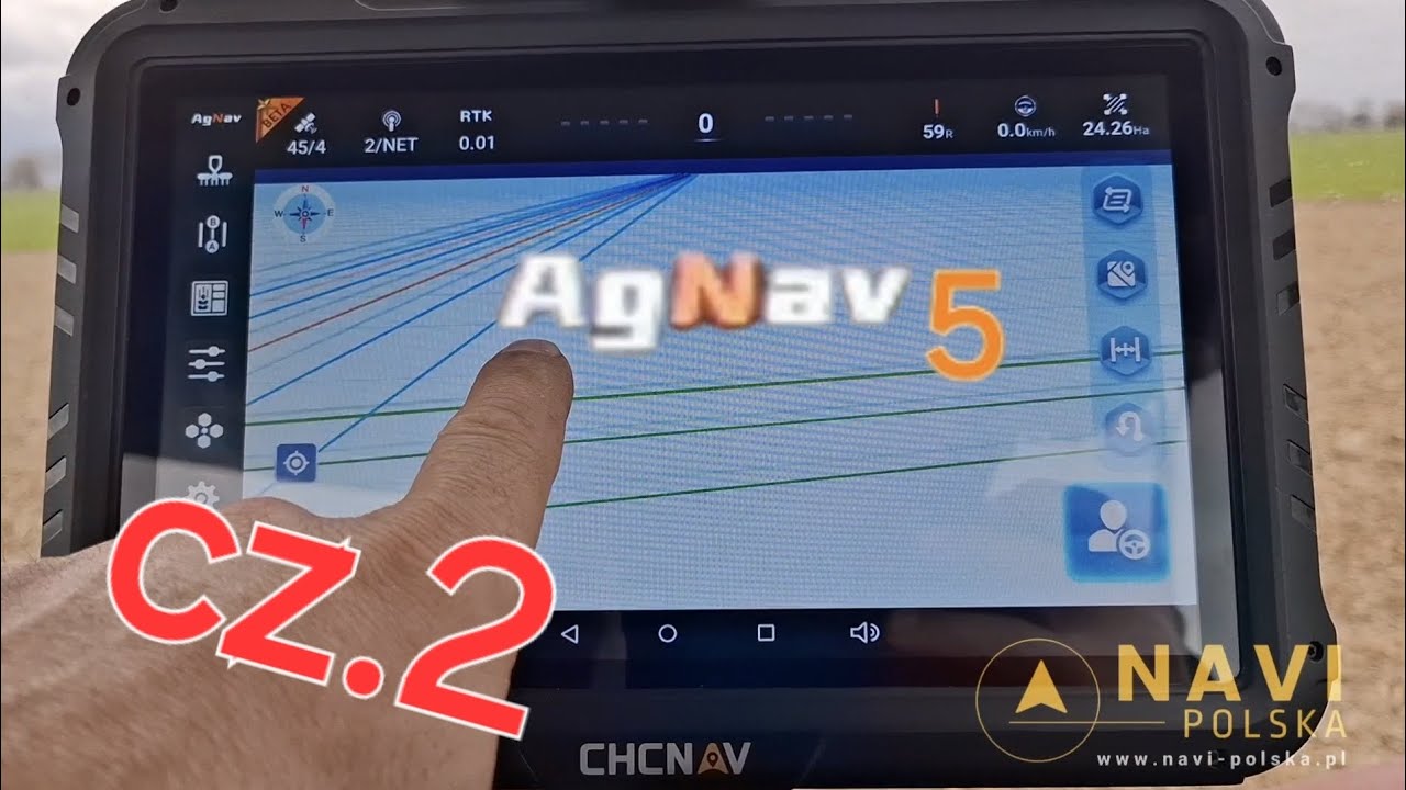 CHCNAV NX510 RTK 2.5cm z AgNav5 Premiera. Nawigacja z Nowym programem software cz.2