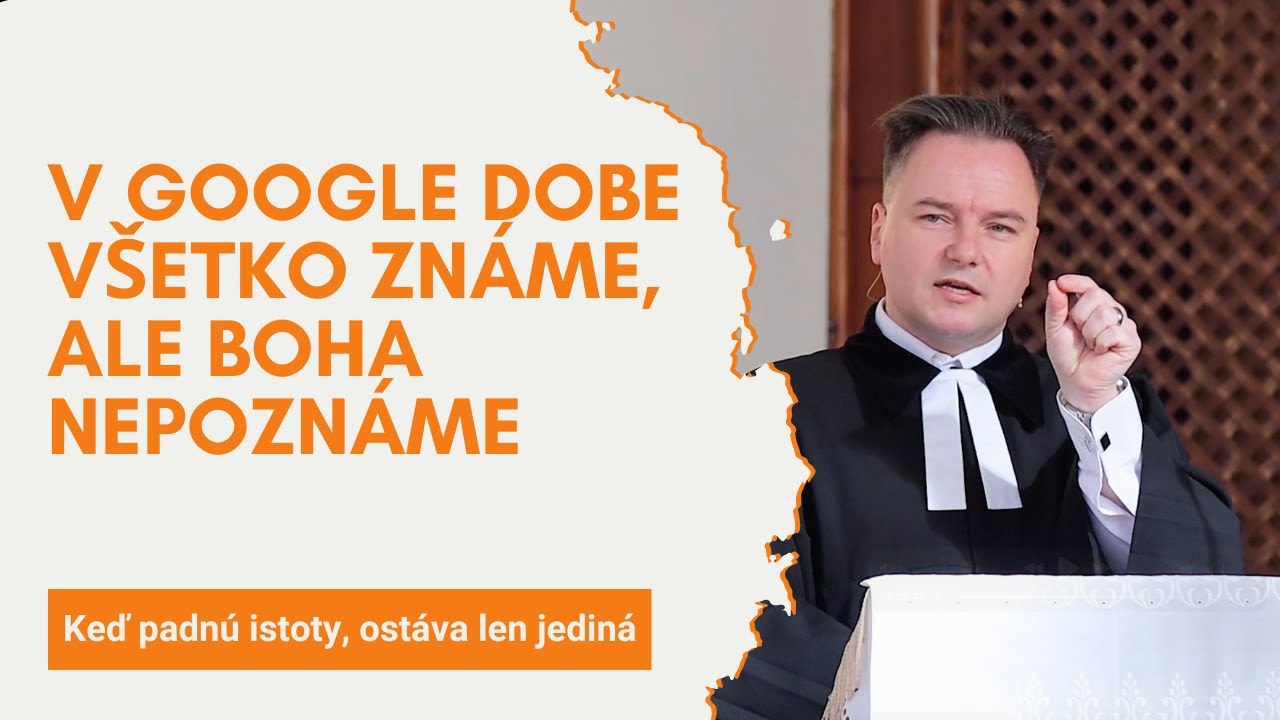 V Google dobe všetko známe, ale Boha nepoznáme l Tibor Jančík