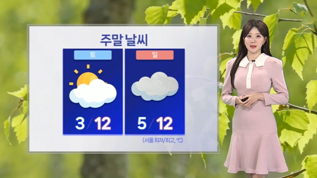 [날씨] 주말 아침 쌀쌀, 한낮 온화…구름 많고 일교차 커 / 연합뉴스TV (YonhapnewsTV)