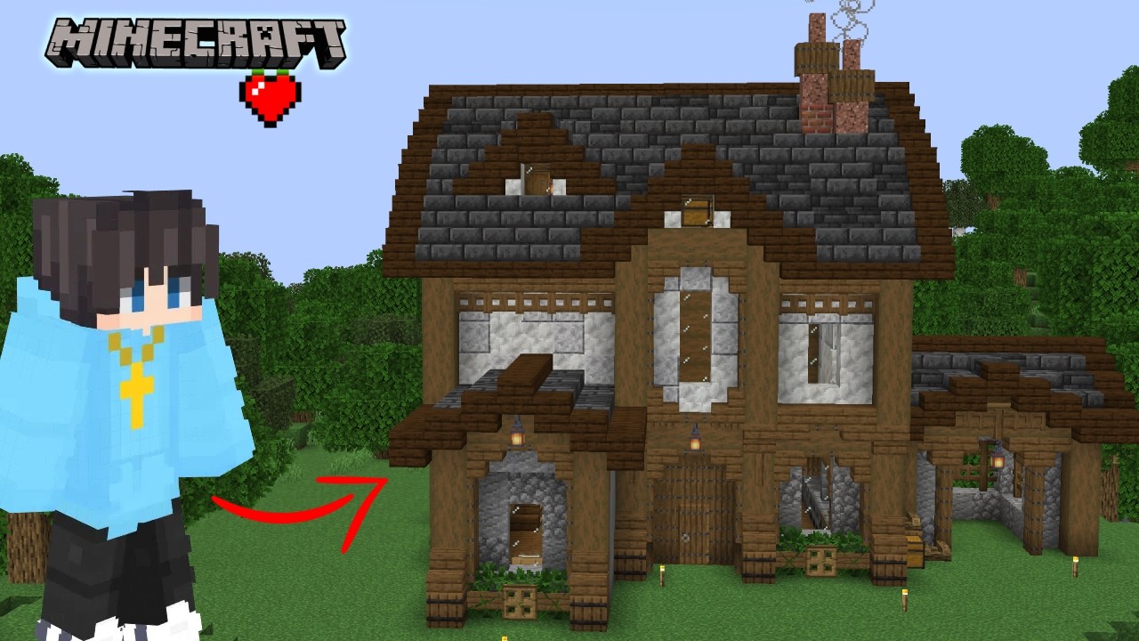Mi-am construit prima mea casă pe minecraft survival cu EDI Ep.7
