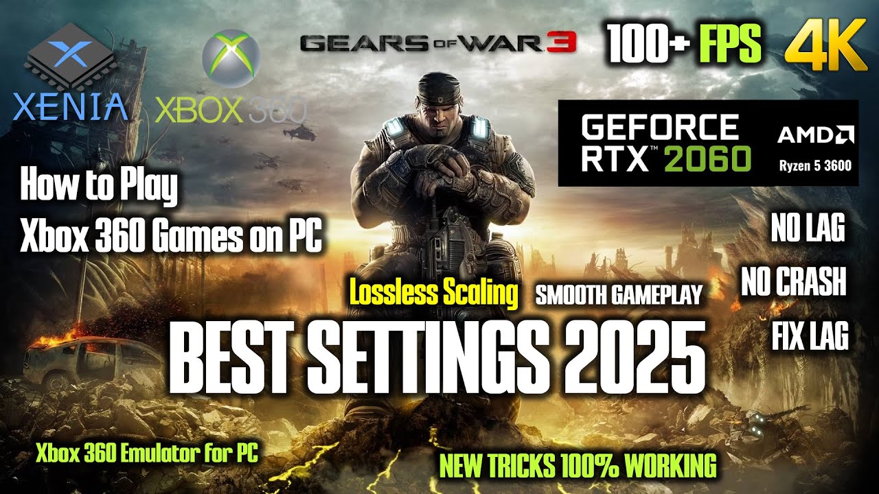 Gears of War 3 Xenia Best Settings 2025 | Xbox 360 Emulator | Lossless Scaling | Smooth Gameplay