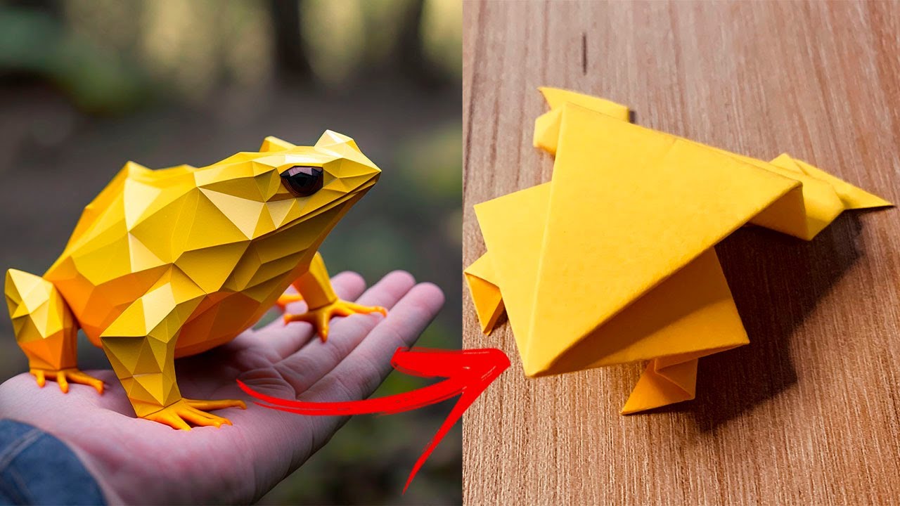 Como fazer um SAPO de PAPEL - fácil de fazer [Origami]