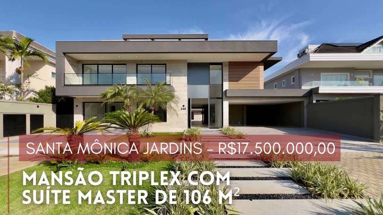 MANSÃO TRIPLEX  CONTEMPORÂNEA COM 840 M² SANTA MÔNICA JARDINS | BARRA DA TIJUCA