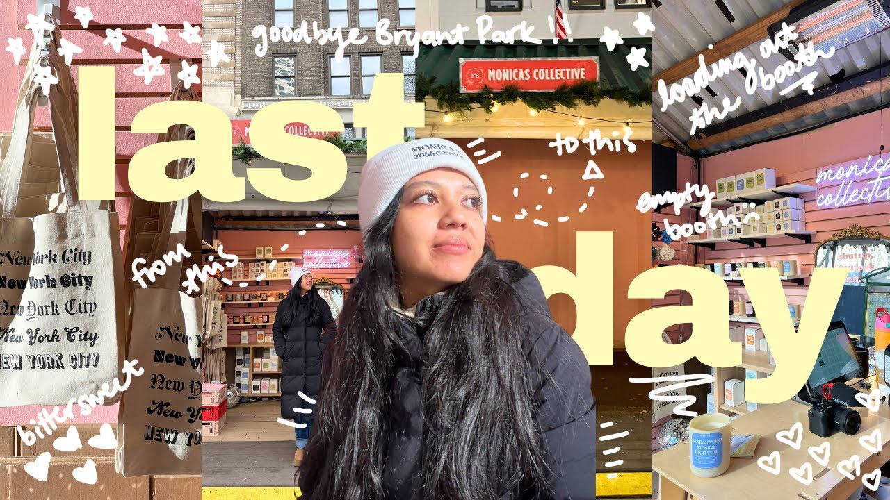 last day being a vendor at the Bryant Park Winter Village // packing up the booth, load out process