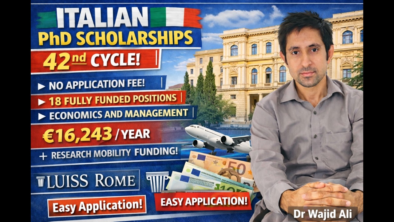 Italy PhD Scholarships 2026| 42nd cycle / 17 Positions in Economics & Management/ Step-by-Step Guide