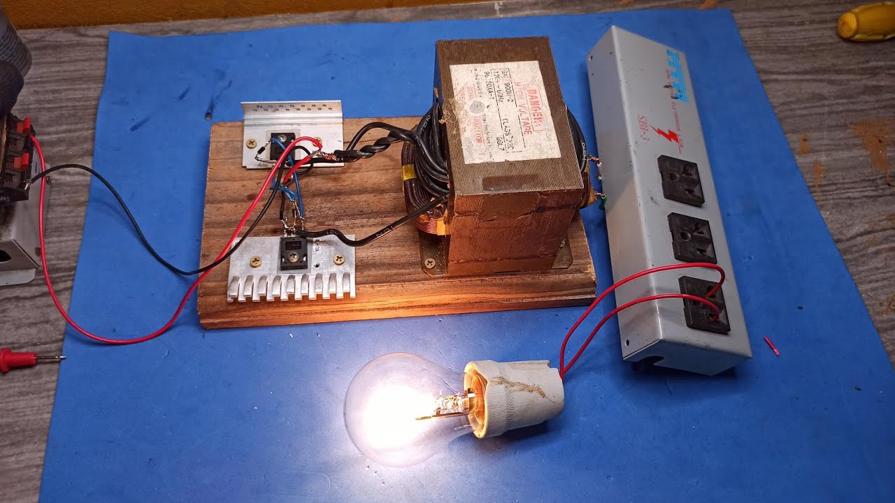 Como Fazer um Inversor Poderoso e Simples com Transformador de Microondas