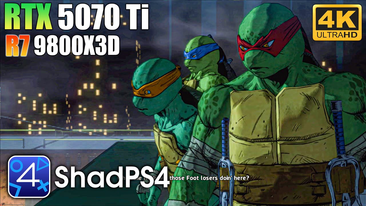 Черепашки-ниндзя Манхэттен | ShadPS4 V.0.12.5 | RTX 5070 Ti | Эмулятор PS4 | 4K 30FPS