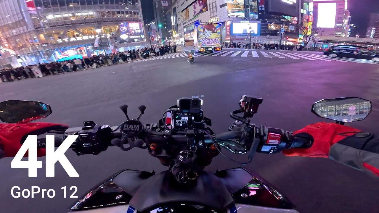 [4K] YAMAHA MT09 | Ride in NEO TOKYO | GoPro
