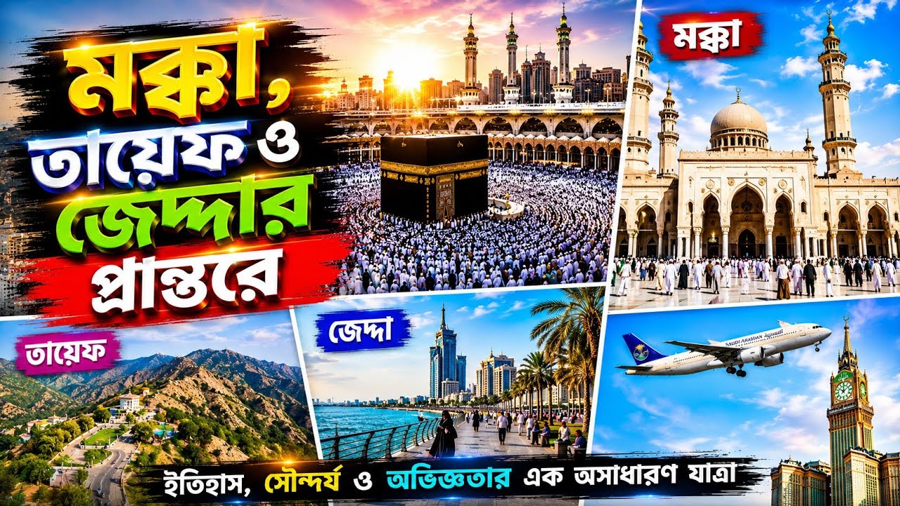 মক্কা, তায়েফ ও জেদ্দা ভ্রমণ ও উল্লেখযোগ্য সকল দর্শনীয় স্থান | Makkah,Taif & Jeddah Exploring Video