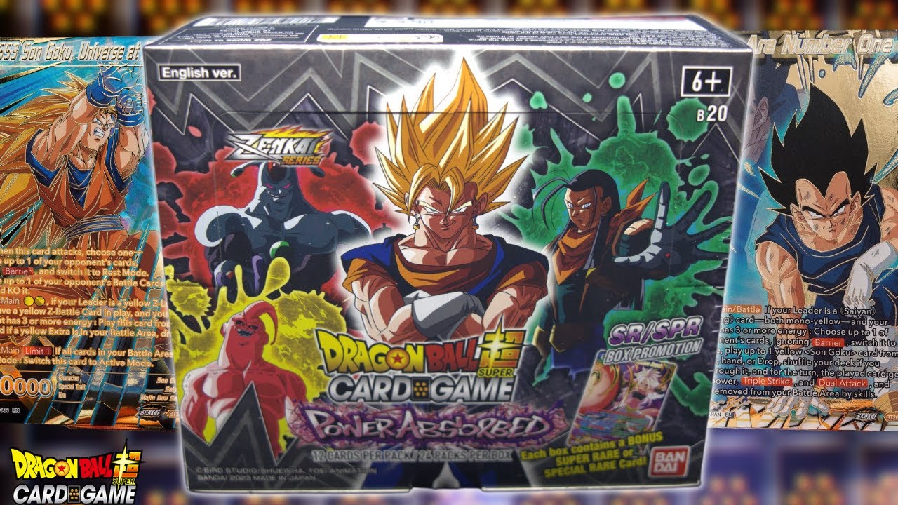 ОТКРЫТИЕ КОРОБКИ-БУСТЕРОВ DRAGON BALL SUPER TCG! (ПОГЛОЩАЕТ МОЩНОСТЬ)
