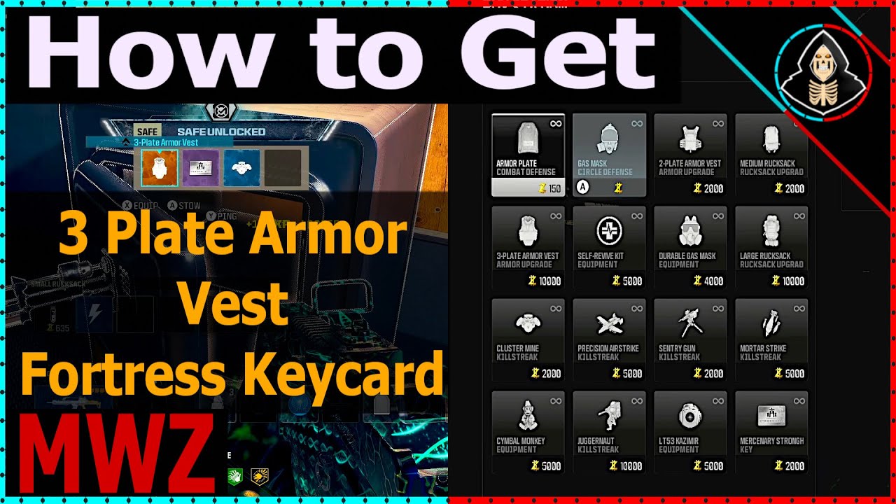 How to Get 3 Plate Armor Vest & Fortress Keycard MW3 Zombies