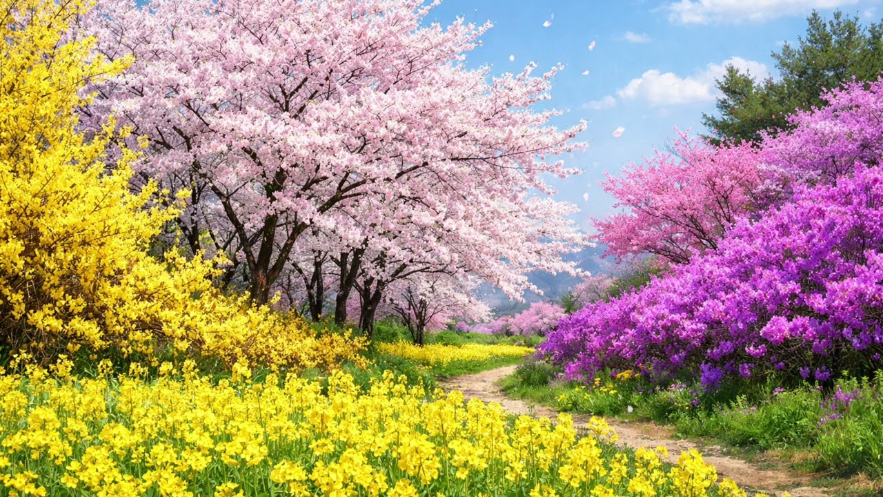 개나리, 진달래, 벚꽃, 유채꽃 레츠기릿~ 🌸