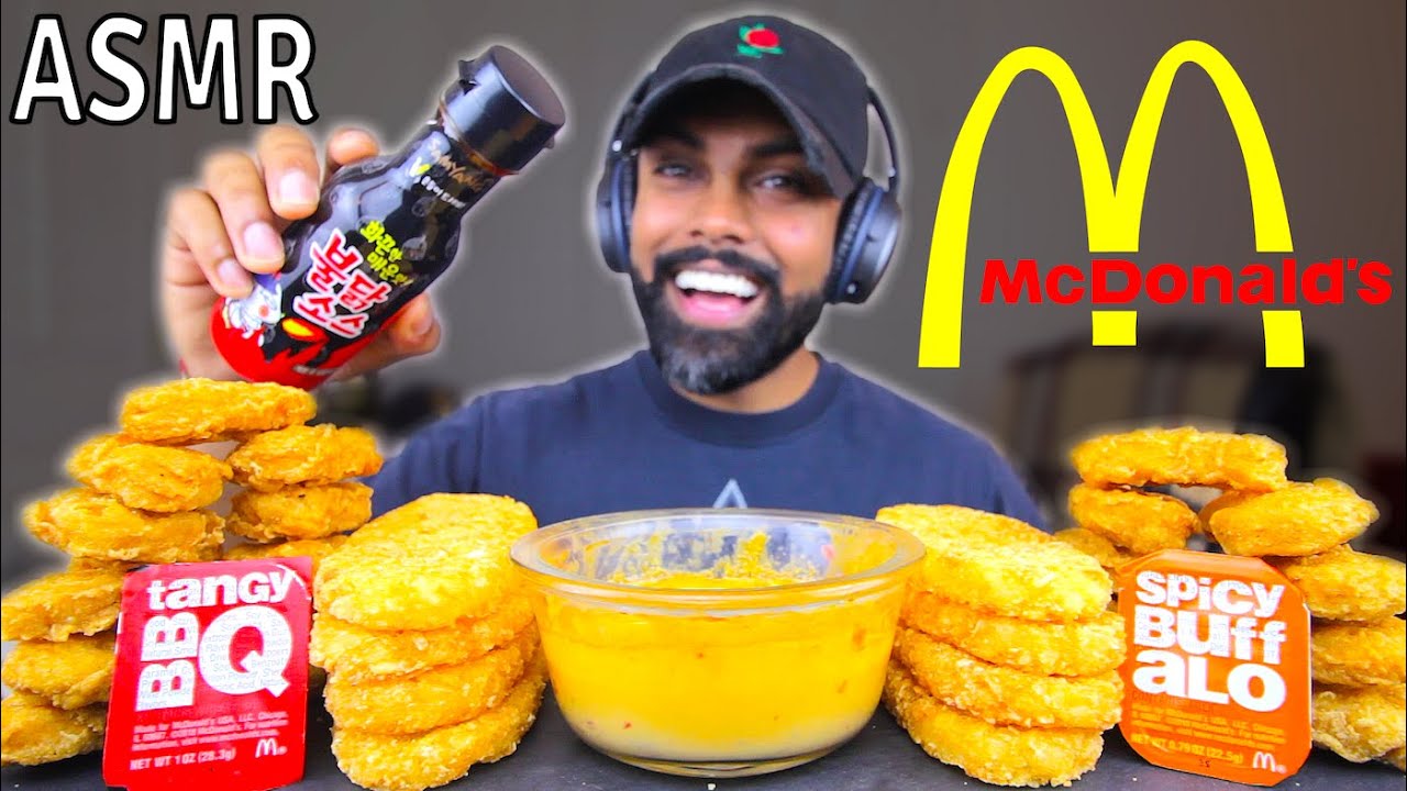 ASMR | MCDONALDS NUCLEAR CHICKEN NUGGETS + HASH BROWNS (No Talking)