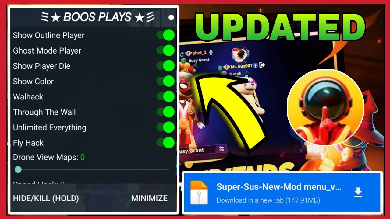 NEW Update Super Sus Mod Menu v1.70.20.033 Latest On Android | Super Sus Mod Apk 2025