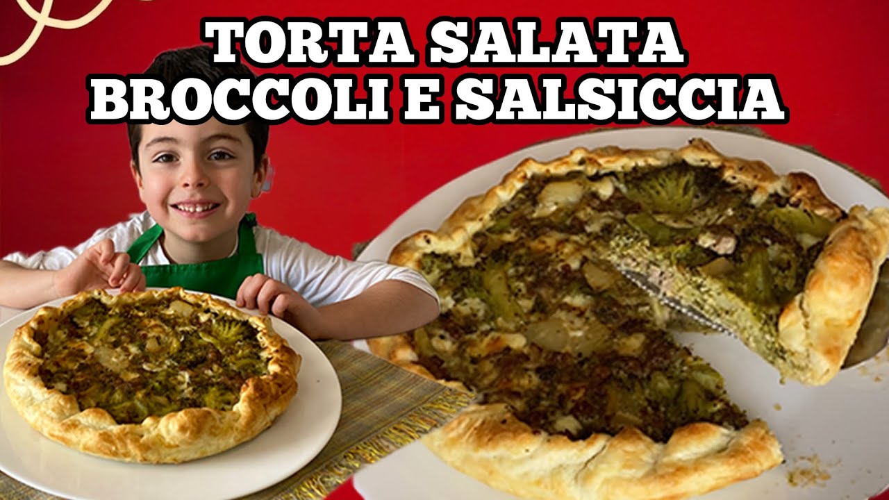 Torta salata broccoli e salsiccia | Ricetta facile con pasta sfoglia croccante
