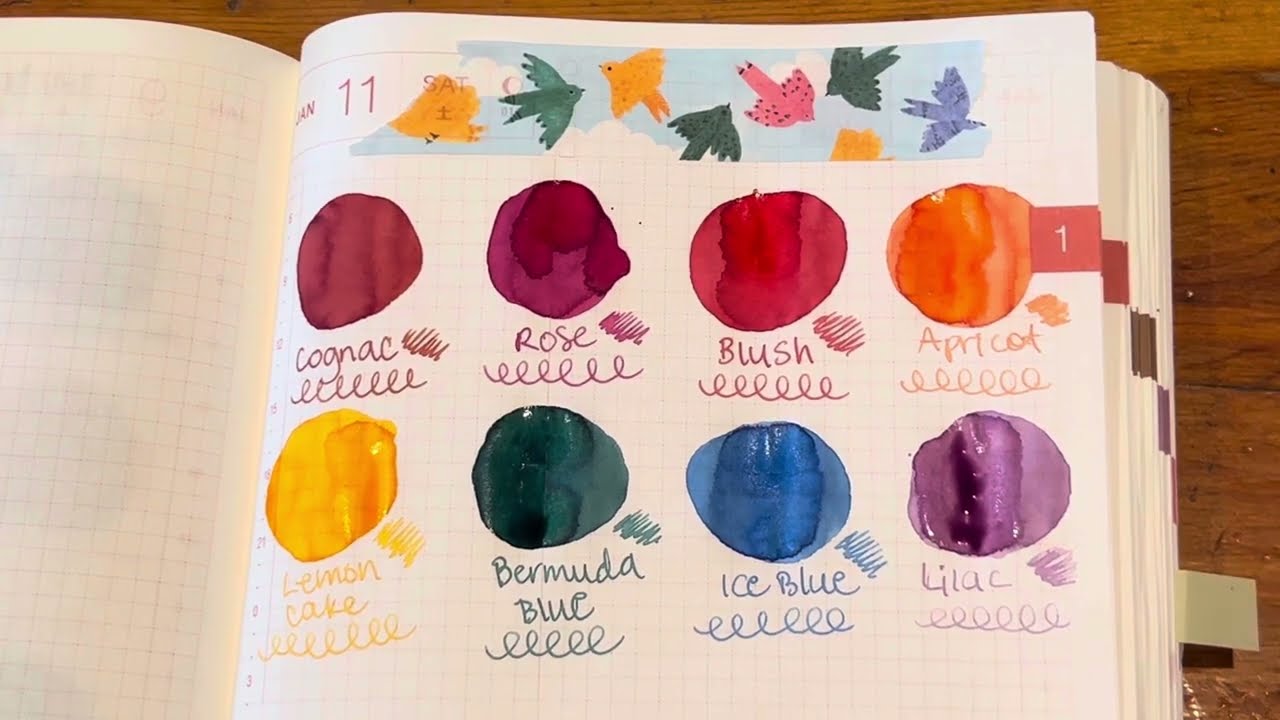 Trying out the Schneider Pastel Ink Line! 🍋 Swatch with me!