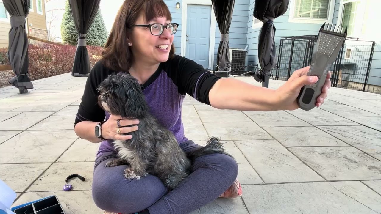 Машинка для стрижки шерсти домашних животных — посмотрите, как я её использую в первый раз.