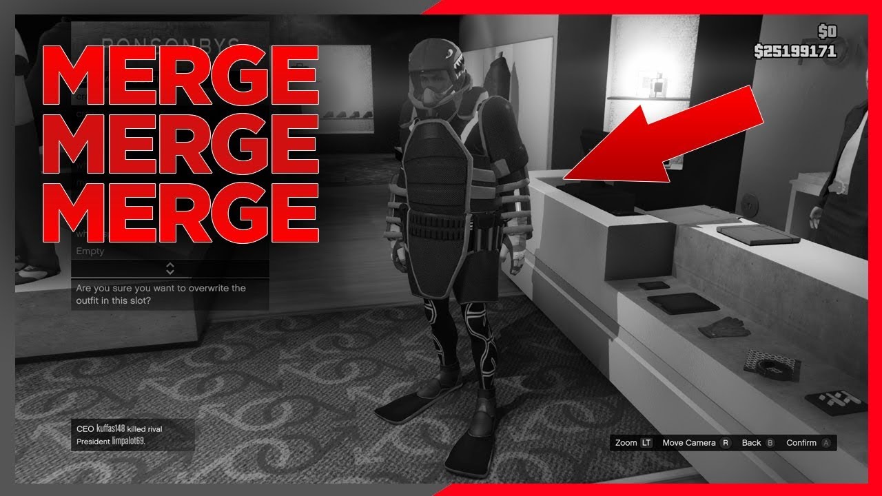 GTA 5 *GUIDE* MERGING OUTFITS WITH TRANSFER GLITCH - COMPONENTS MERGE TUTORIAL