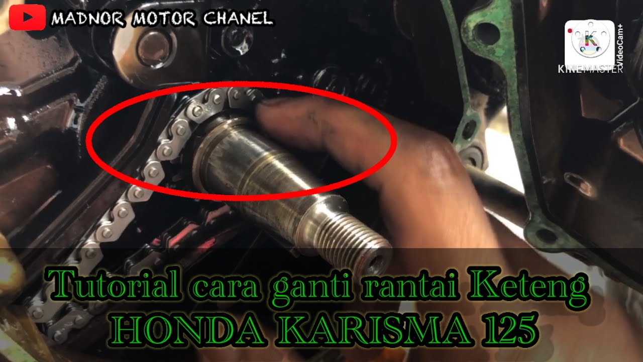 TUTORIAL cara ganti rantai keteng HONDA KARISMA 125 full