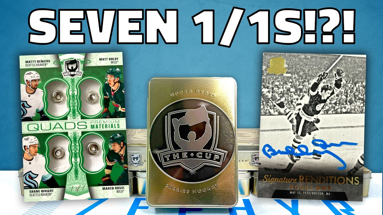 QUAD BUTTON?! 2022-23 Upper Deck The Cup 6 Tin Case Break