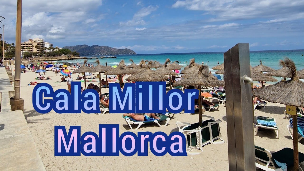 Spaziergang in Cala Millor Mallorca Strand + Fußgängerzone