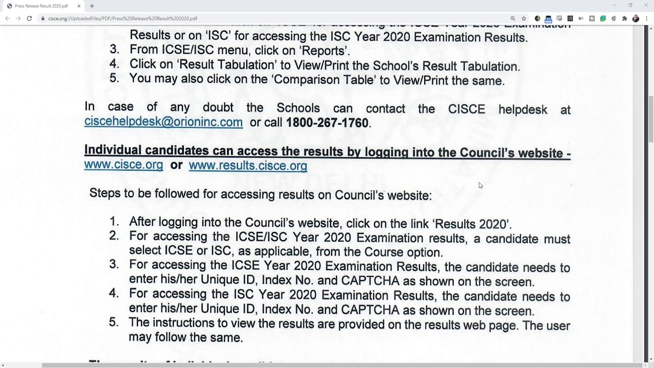 ICSE & ISC 2020 Results Date - 10th July