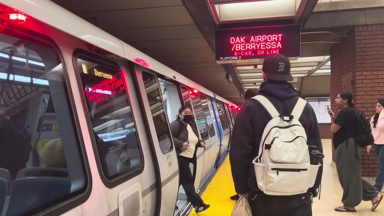 OAK Airport/Berryessa Train Arriving at Downtown Berkeley BART