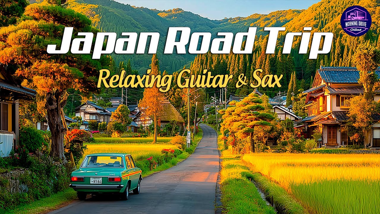 Peaceful Japanese Drive and Chill 🌿 Guitar & Saxophone Instrumental for Serene Moments