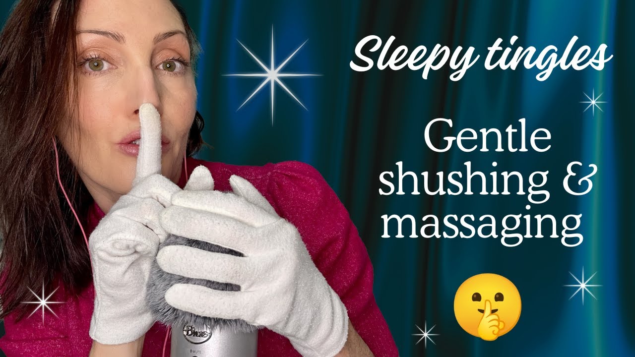 Shushing | hand movements | mic massage 🤲 Gentle tingles -- relax and sleep 😴 NO Talking ASMR 🤫