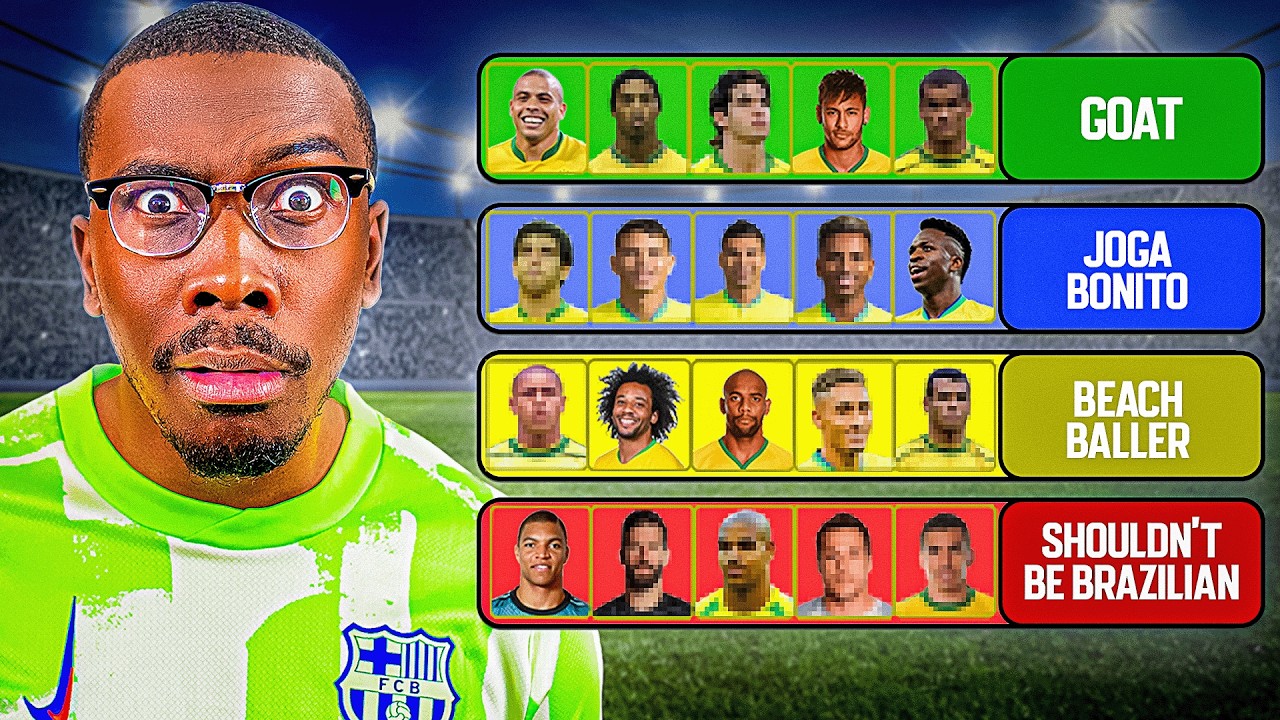 We RANKED the BEST BRAZILIAN FOOTBALLERS  *EVER* 🇧🇷