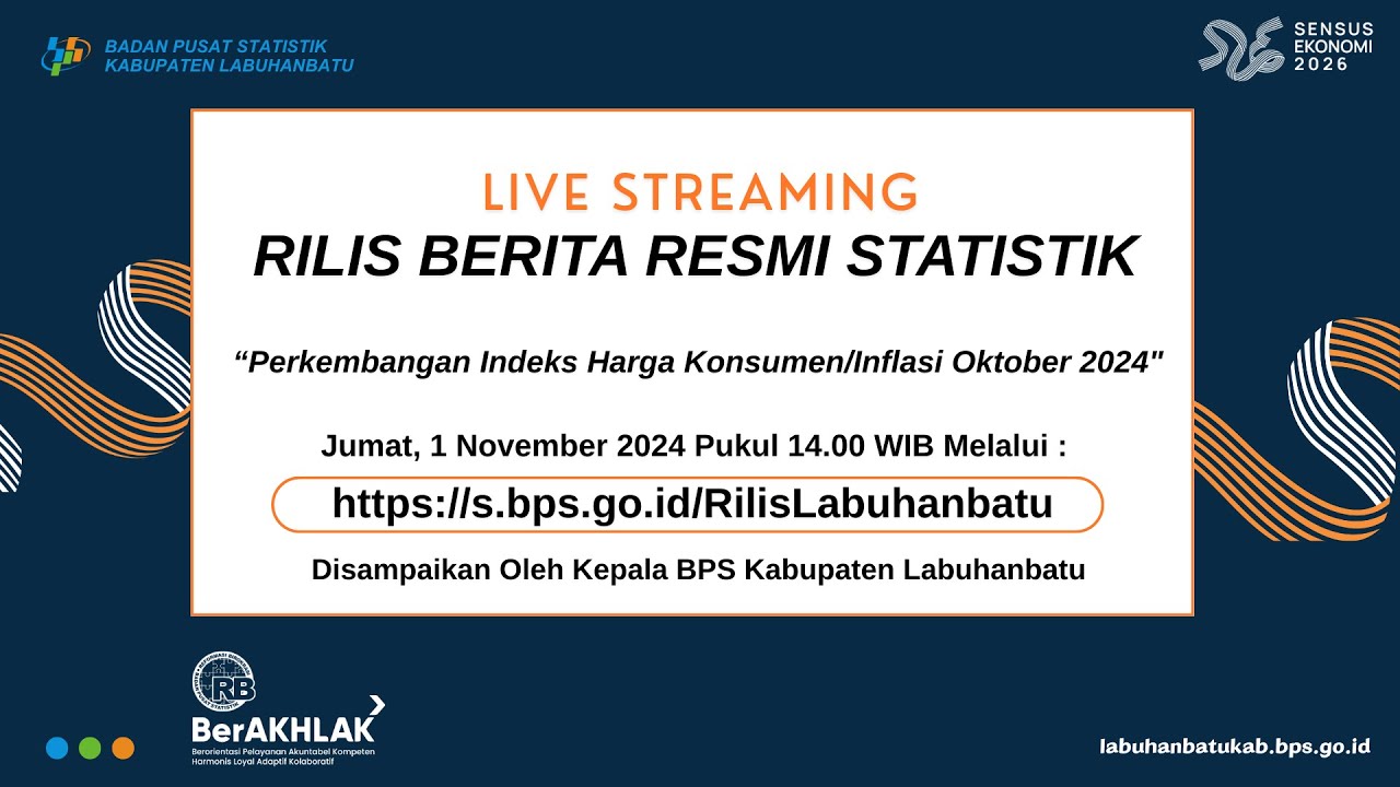 Berita Resmi Statistik Perkembangan Indeks Harga Konsumen/Inflasi Oktober 2024 Kab. Labuhanbatu