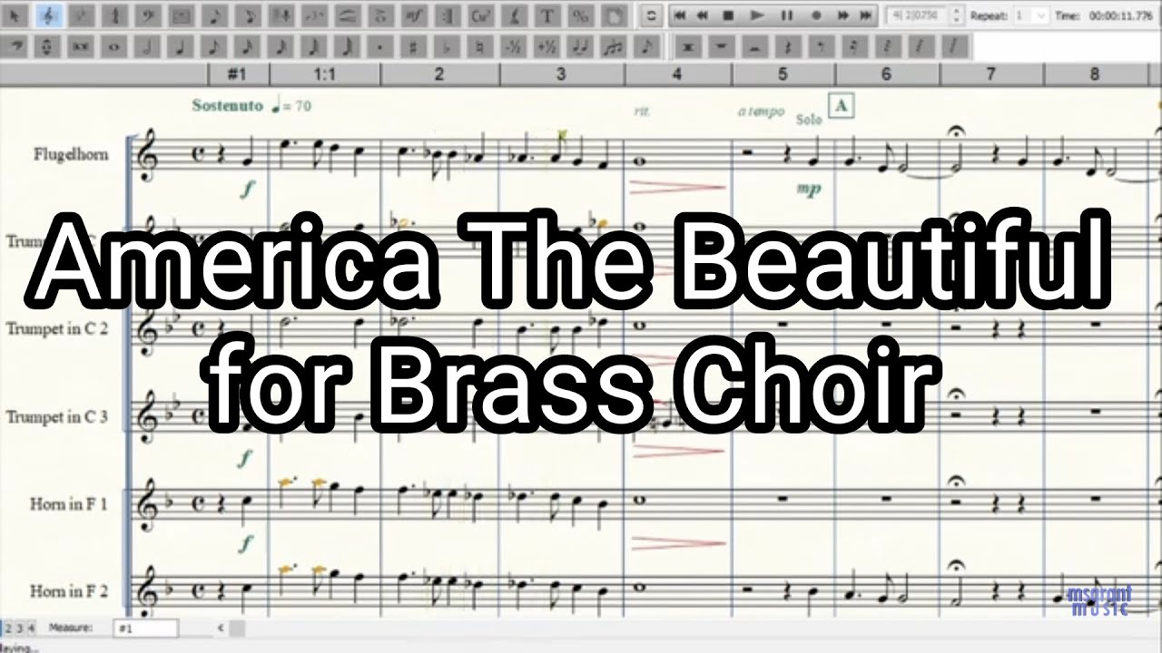 Marcus Grant's America The Beautiful Brass Ensemble Arrangement