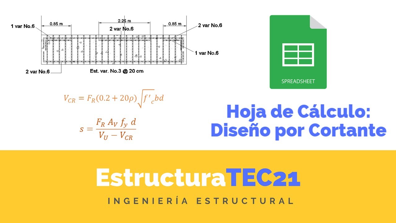 Hoja de Cálculo: Diseño por Cortante